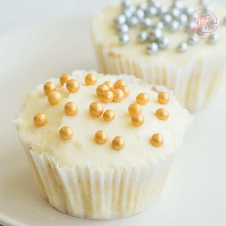 Edle Cupcakes mit weißer Schokolade