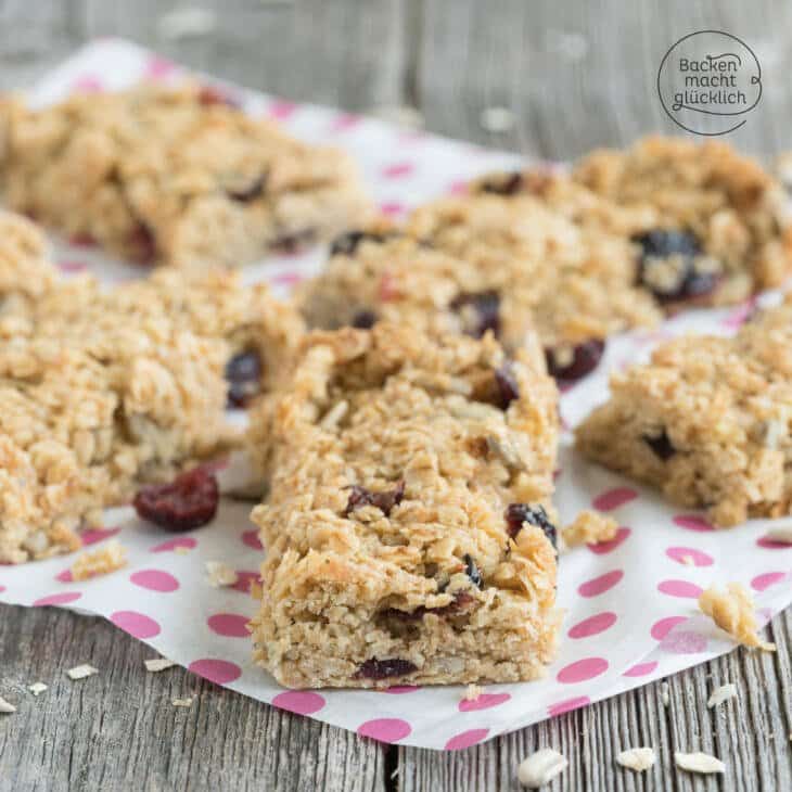 Selbstgemachte Energieriegel (Flapjacks)