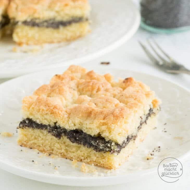 Mohn-Streuselkuchen mit Pudding