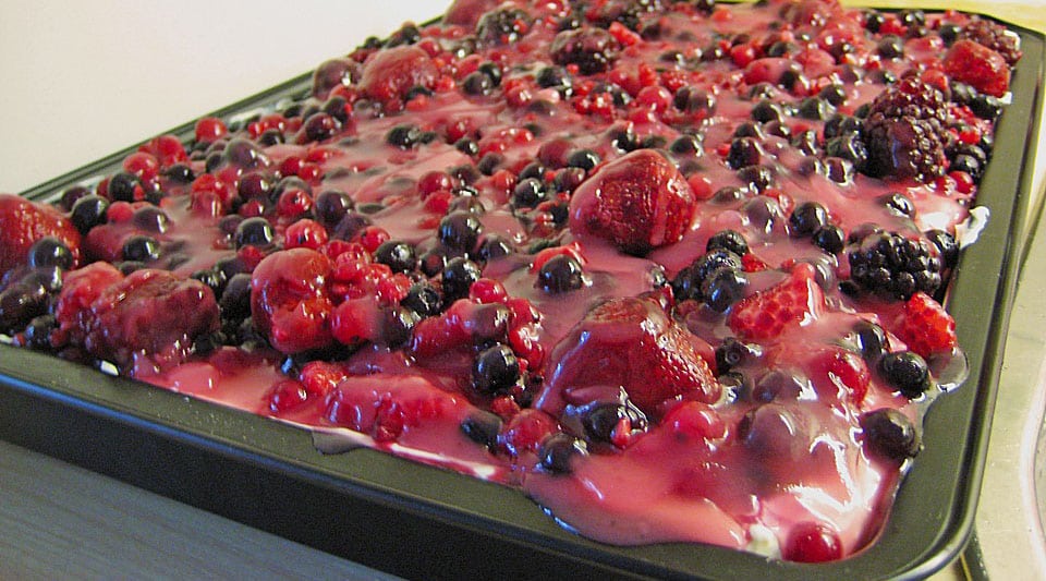 Beerenkuchen mit Mascarpone