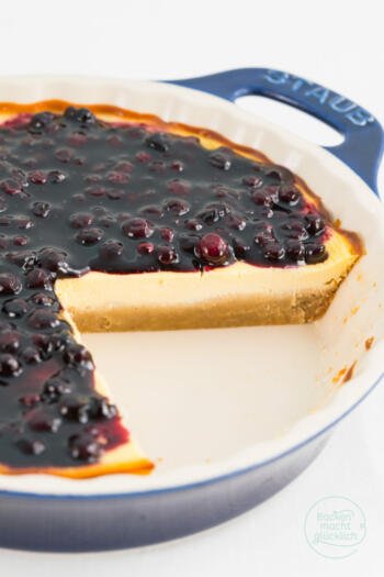 Kaesekuchen ohne Zucker und Mehl