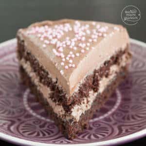 einfache Schoko-Buttercreme-Torte