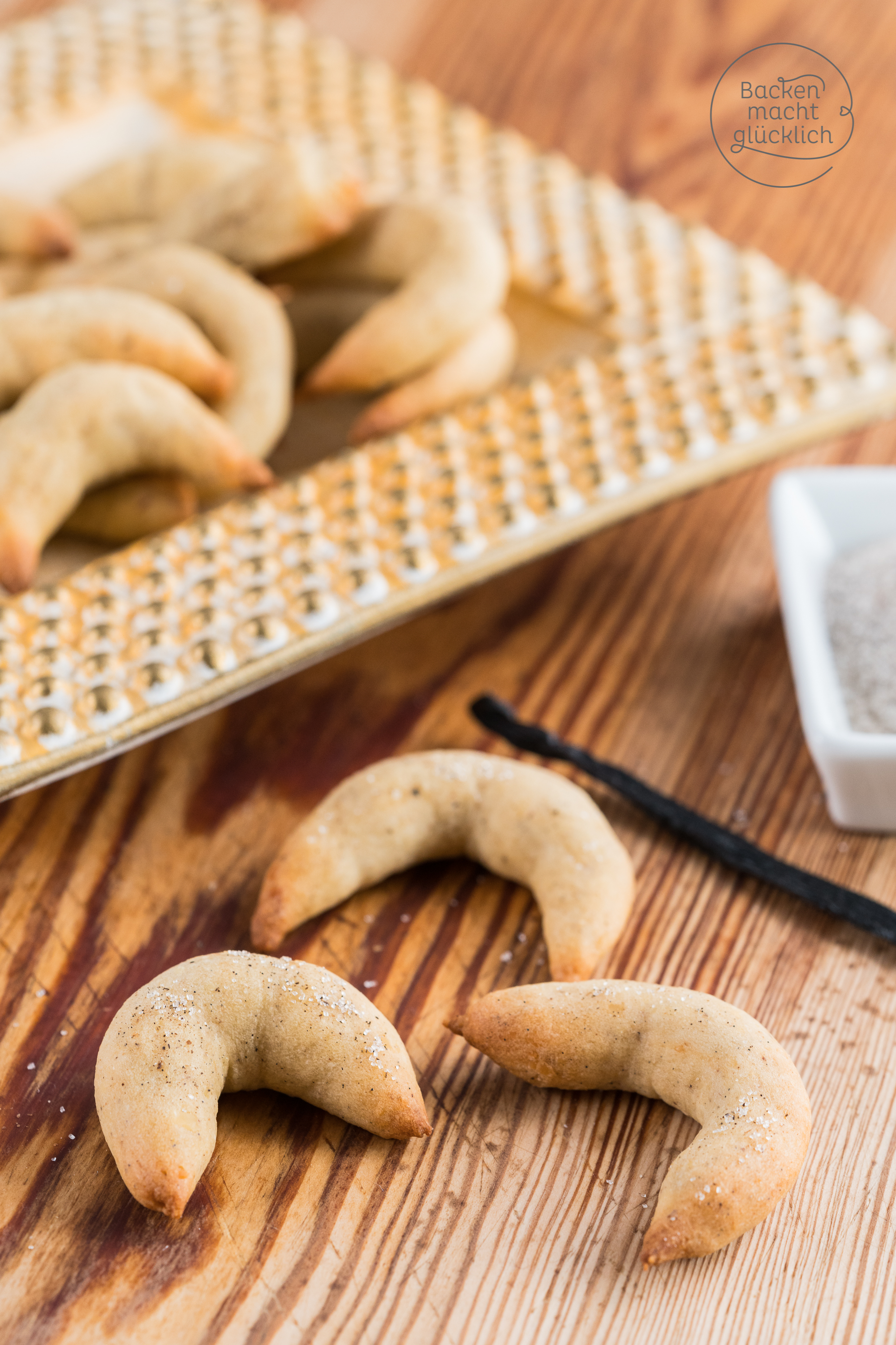 Fettarme Vanillekipferl ohne Nüsse | Backen macht glücklich