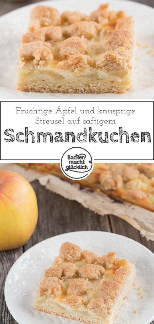 Apfelkuchen mit Streuseln und Schmand | Backen macht glücklich