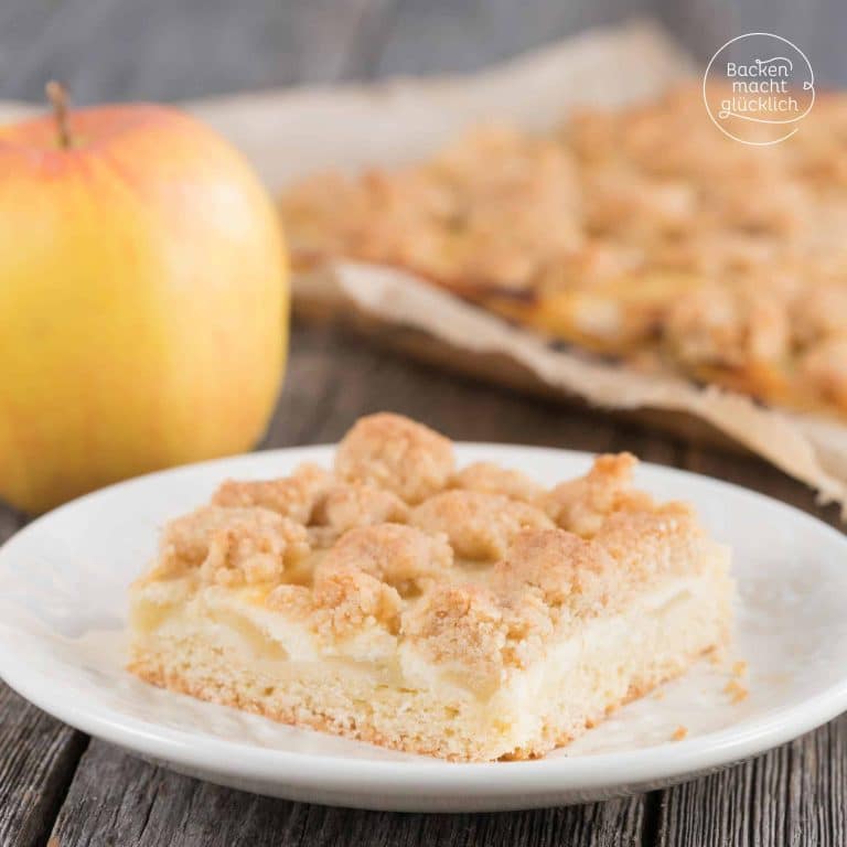 Köstlicher Apfel-Schmand-Kuchen mit Streuseln