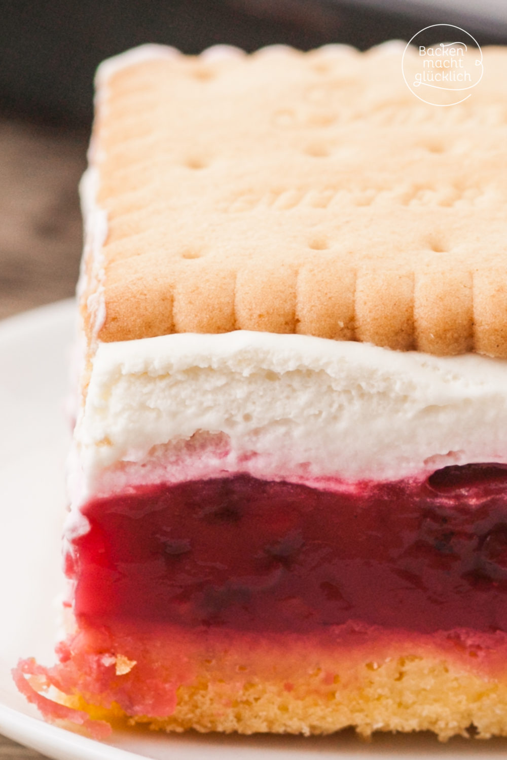 Dieser Butterkeks-Kuchen mit Pudding und Beeren ist wie gemacht für Gartenfeste und Co: fruchtig, cremig und erfrischend!