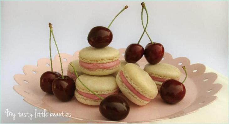 Macarons Rezept mit Kirsch-Füllung