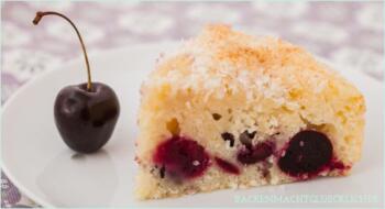 Buttermilchkuchen mit Kirschen