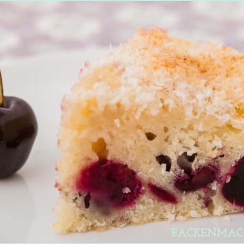 Buttermilchkuchen mit Kirschen