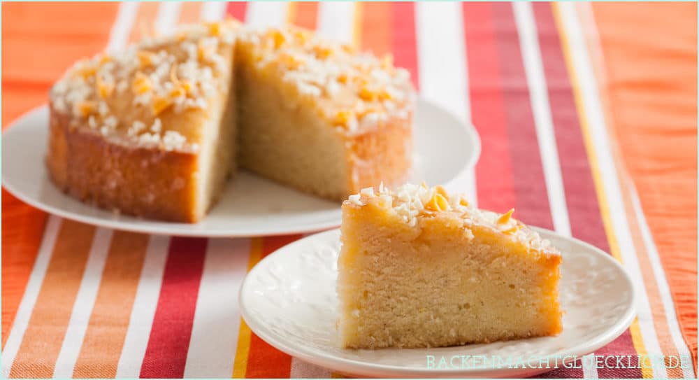 Orangenkuchen mit Punsch getränkt