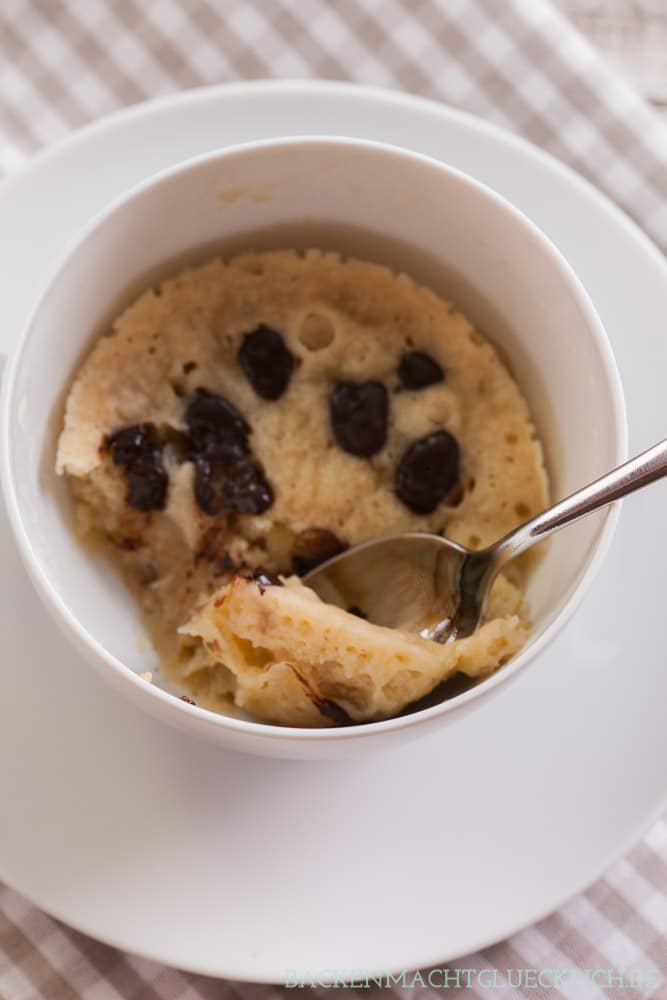 Mikroellenkuchen ohne Ei vegan