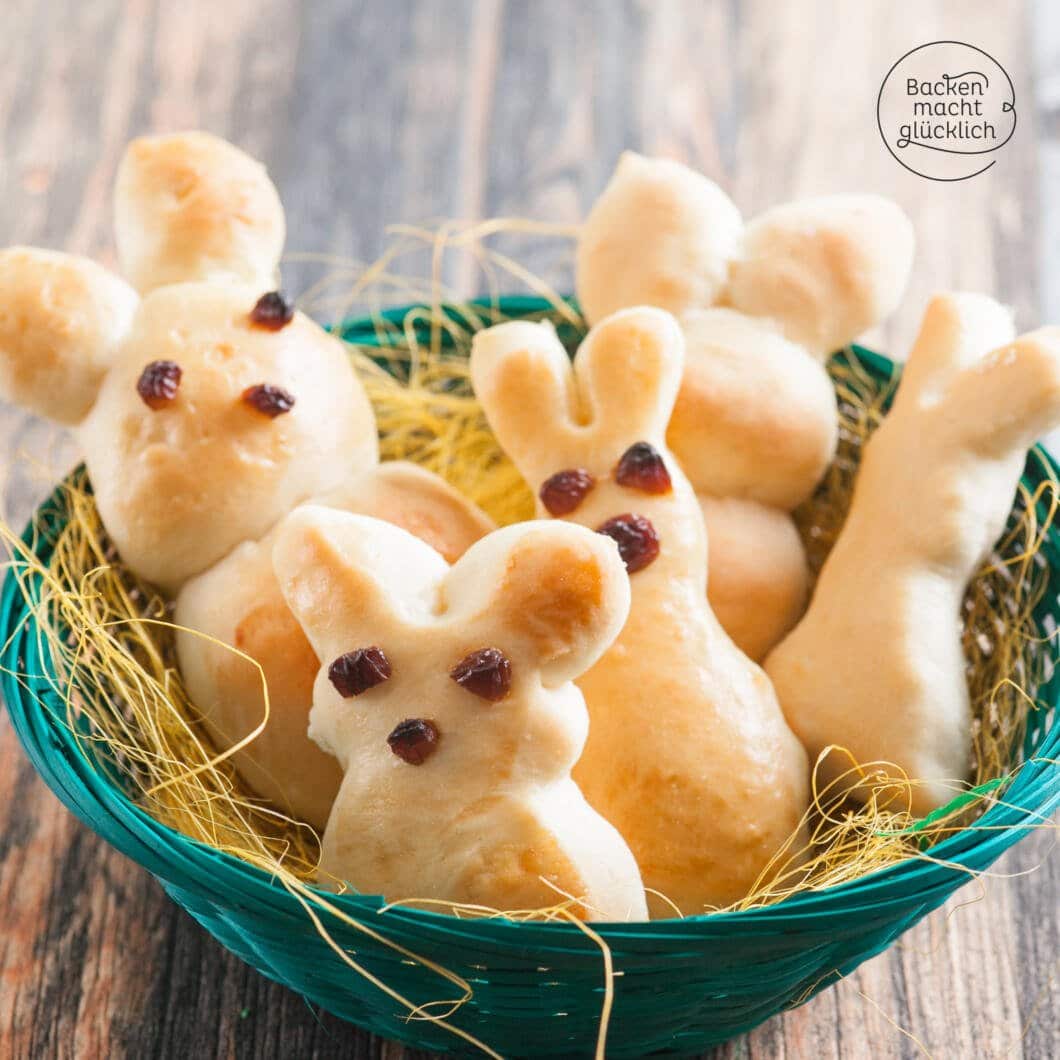 Osterhasen aus Hefeteig | Backen macht glücklich