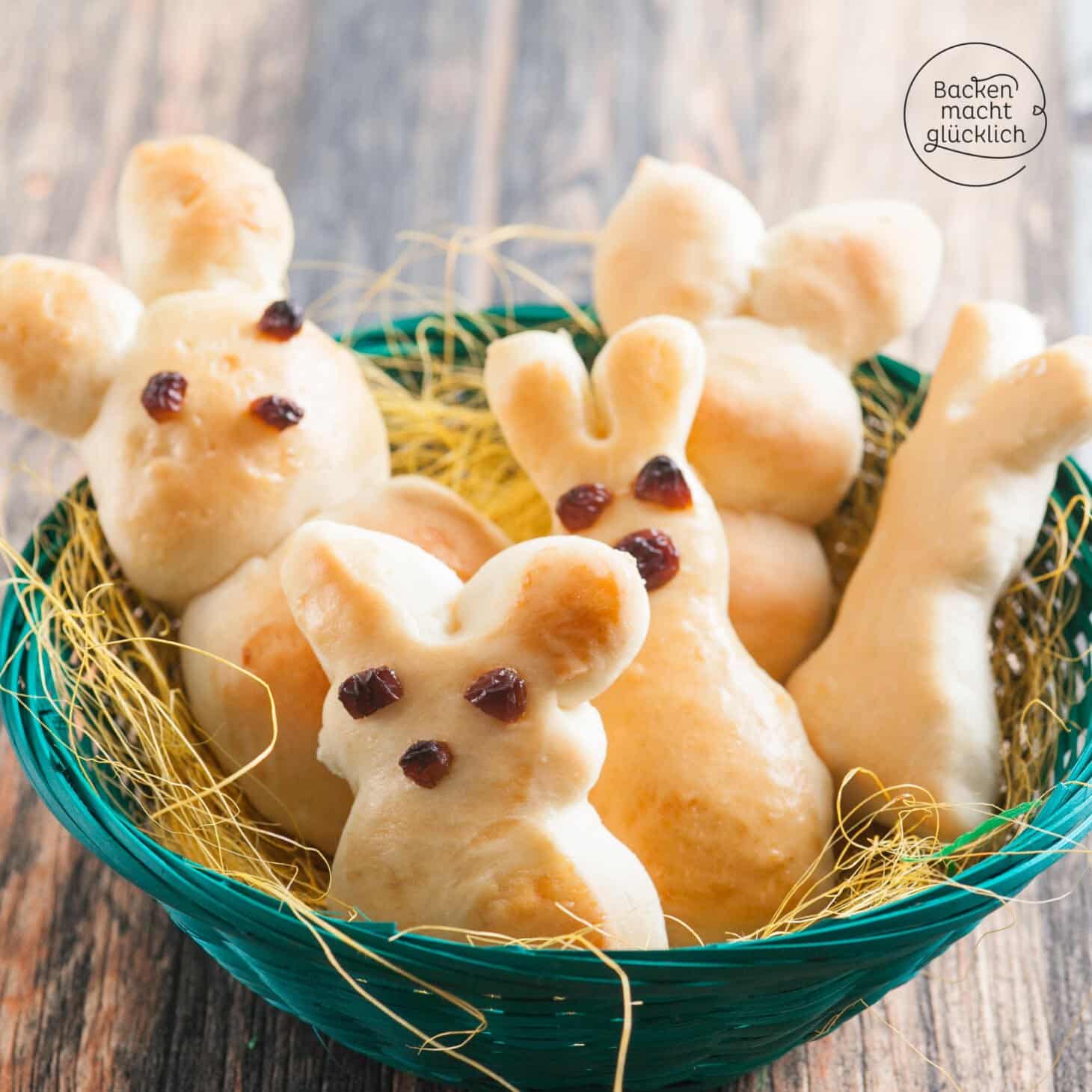 Osterhasen aus Hefeteig | Backen macht glücklich