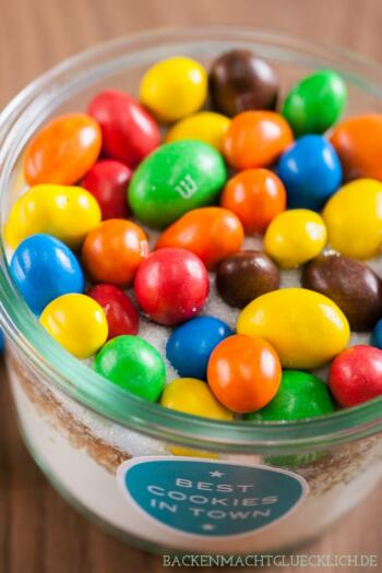 Cookie Backmischung im Glas Anleitung