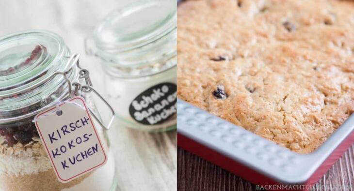 Kuchen Backmischung im Glas Anleitung