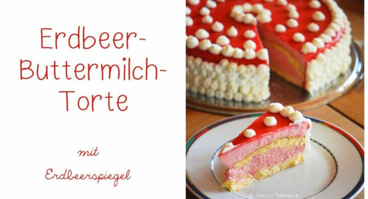 Rezept für Erdbeer-Buttermilch-Torte