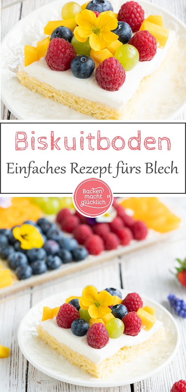 Einfaches Rezept für Biskuitboden, egal ob als Tortenboden oder Grundlage für Biskuit-Obstkuchen vom Blech. Mit diesem Biskuitteig-Rezept plus Tipps geht nichts mehr schief.