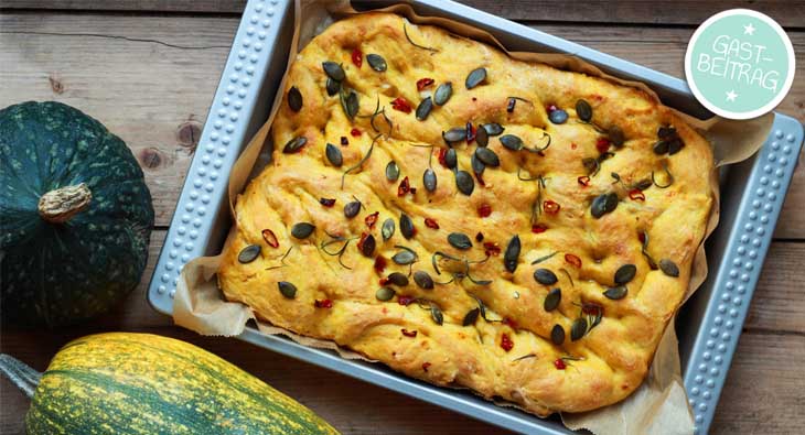 Focaccia mit Kürbis