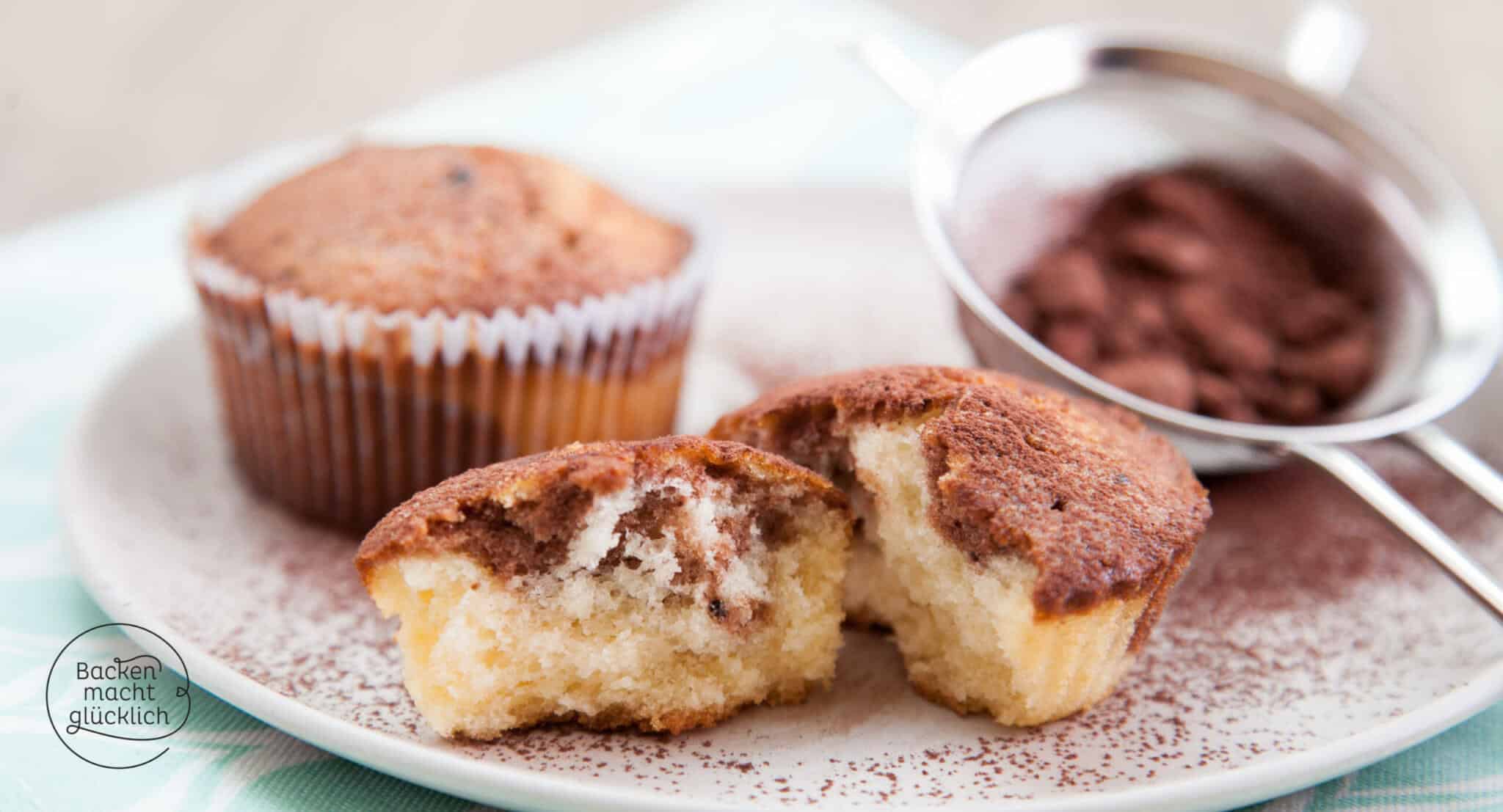 Einfache Marmor-Muffins
