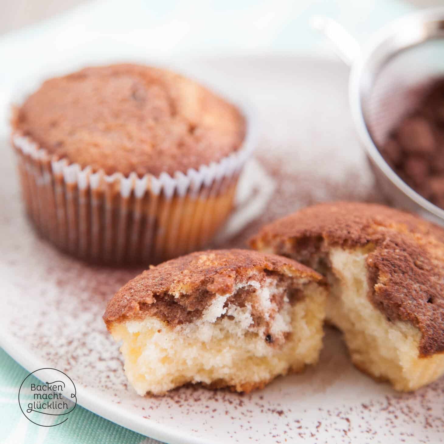 Einfache Marmor-Muffins | Backen macht glücklich