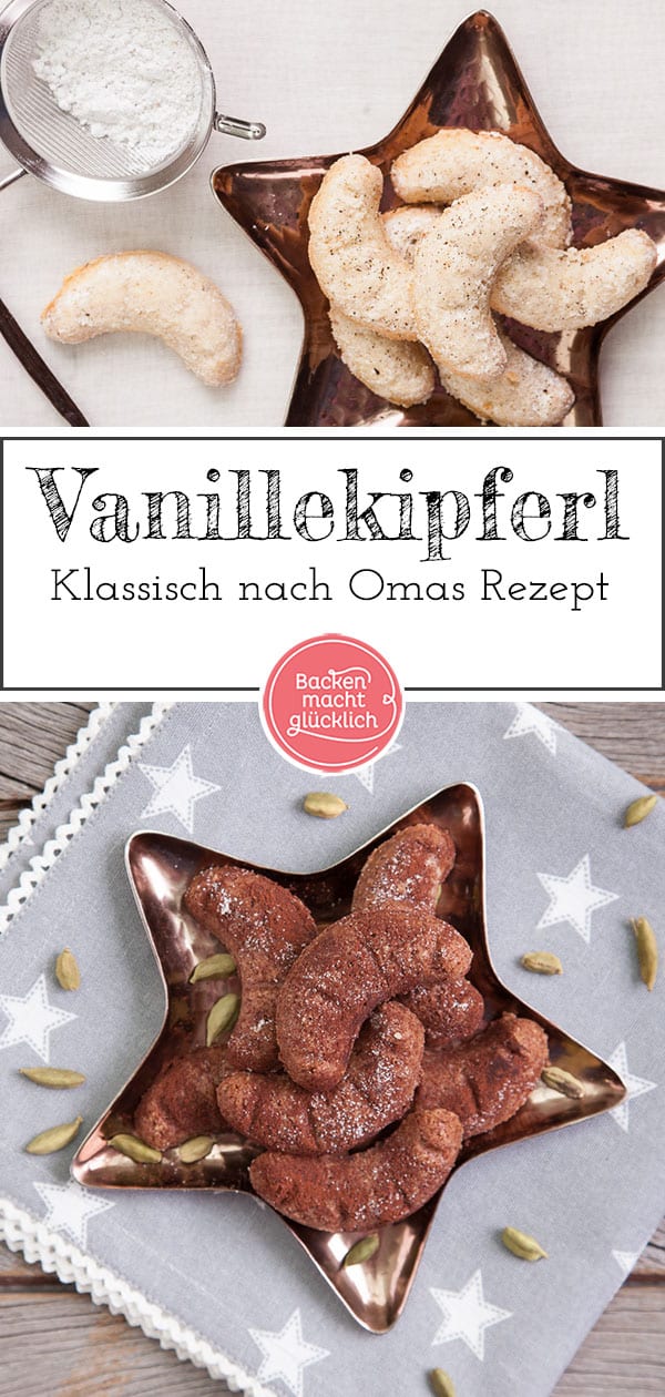 Einfaches Original-Rezept für Omas Vanillekipferl. Aus gutem Grund eine der beliebtesten Plätzchensorten überhaupt!