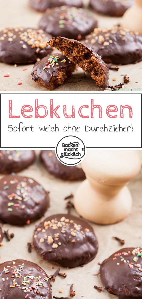 Mit diesem einfachen Lebkuchenrezept backt ihr im Nu aromatische und weiche Lebkuchen, die nicht durchziehen müssen. So schmeckt die Weihnachtszeit garantiert!