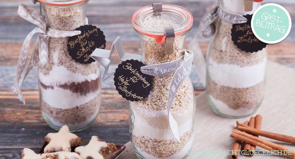 Zimtstern-Backmischung im Glas | Backen macht glücklich