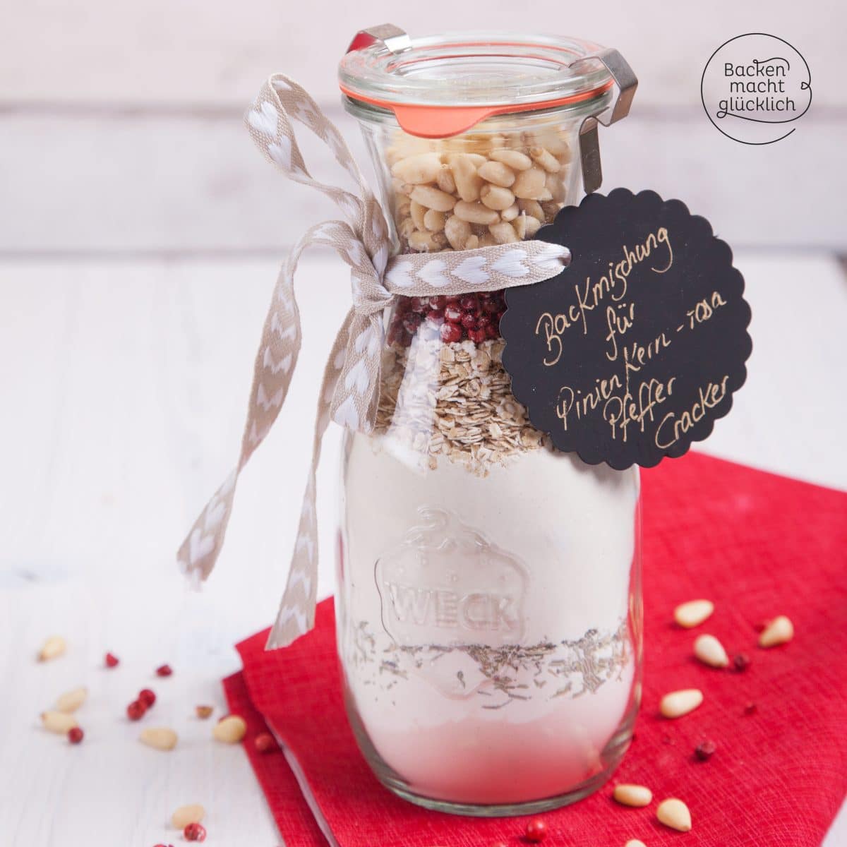 Cracker-Backmischung im Glas