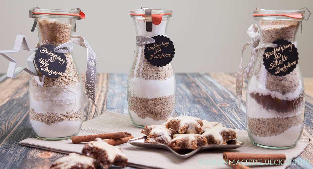 Zimtstern-Backmischung im Glas | Backen macht glücklich