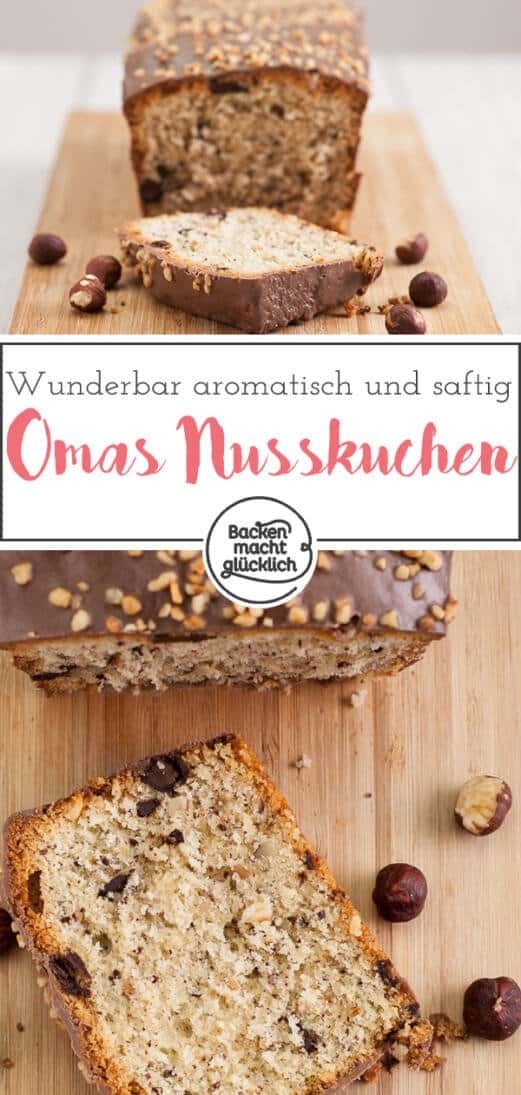 Einfacher saftiger Nusskuchen | Backen macht glücklich