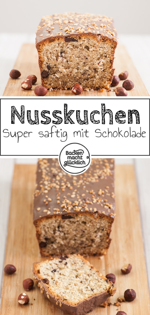 Einfacher saftiger Nusskuchen | Backen macht glücklich