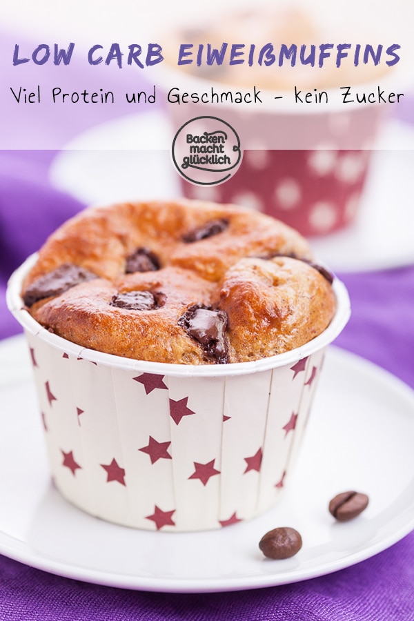 Einfaches Rezept für saftige Low Carb Proteinmuffins, die wirklich schmecken! Glutenfrei, ohne Zucker und Mehl.