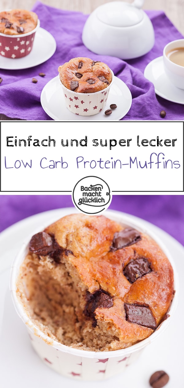 Einfaches Rezept für saftige Low Carb Proteinmuffins, die wirklich schmecken! Glutenfrei, ohne Zucker und Mehl.