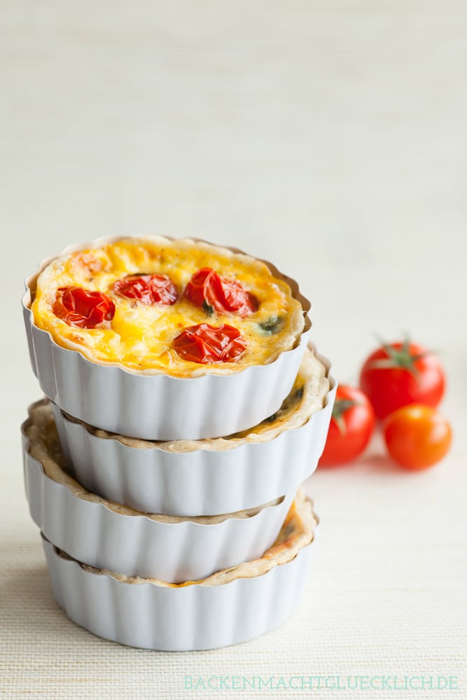 Rezept für kleine Spinat-Quiches