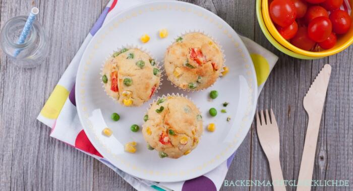 Herzhafte Muffins mit Gemüse