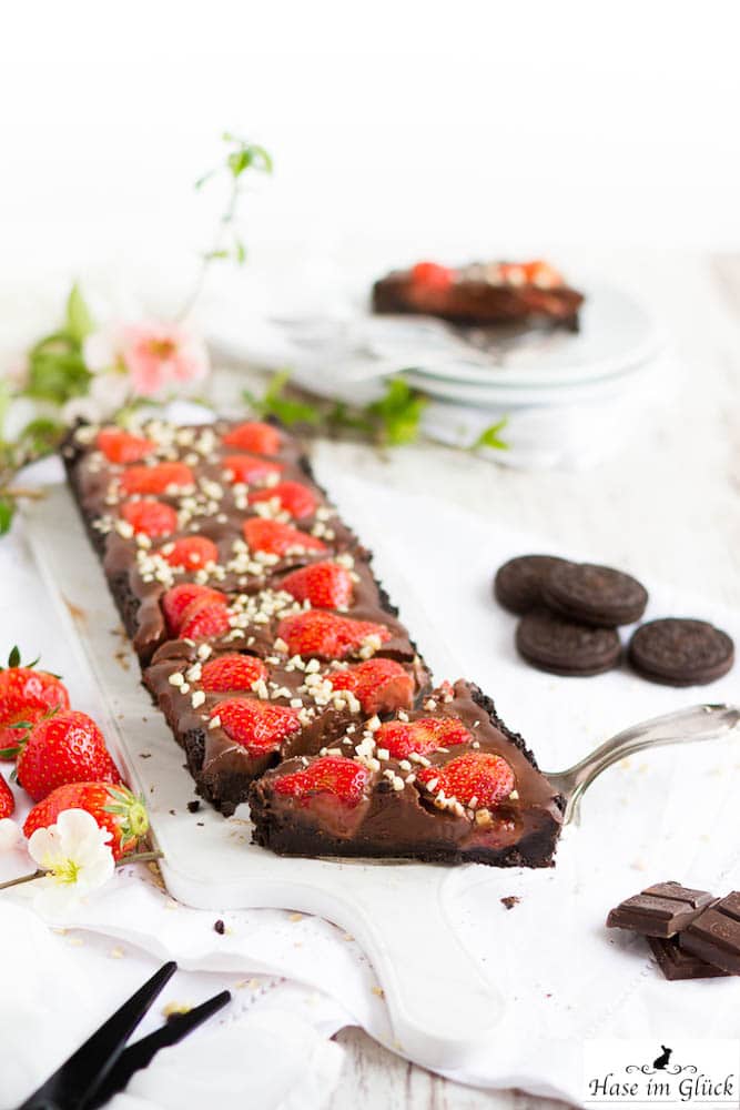 Oreo Schoko Erdbeer Kuchen