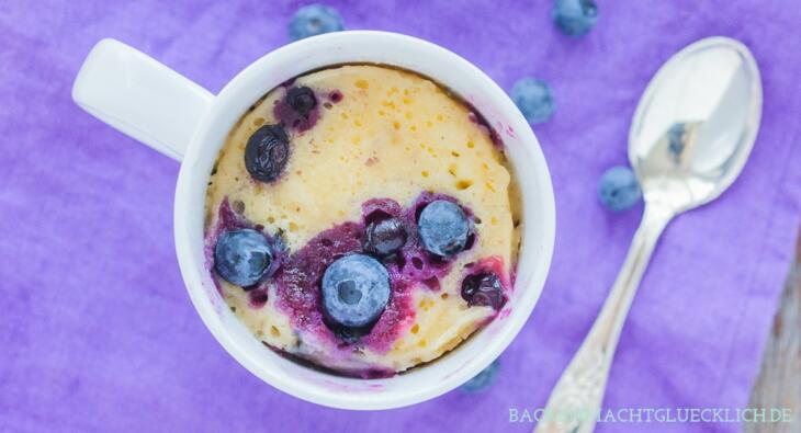 Blaubeer-Tassenkuchen aus der Mikrowelle