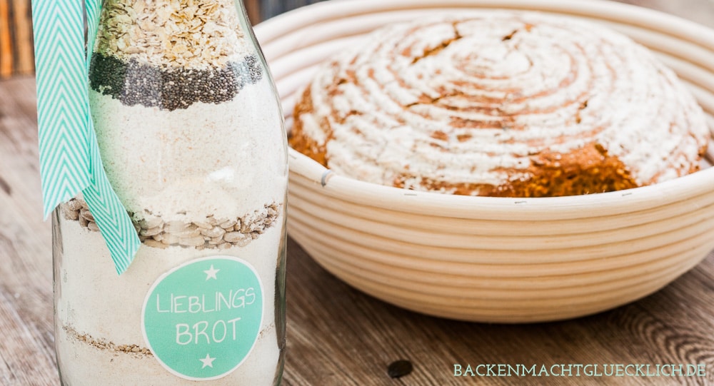 Brotbackmischung im Glas