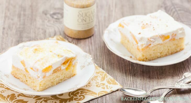 Fanta Kuchen Mit Pfirsich Schmand Auf Dem Blech - Rezepte Suchen