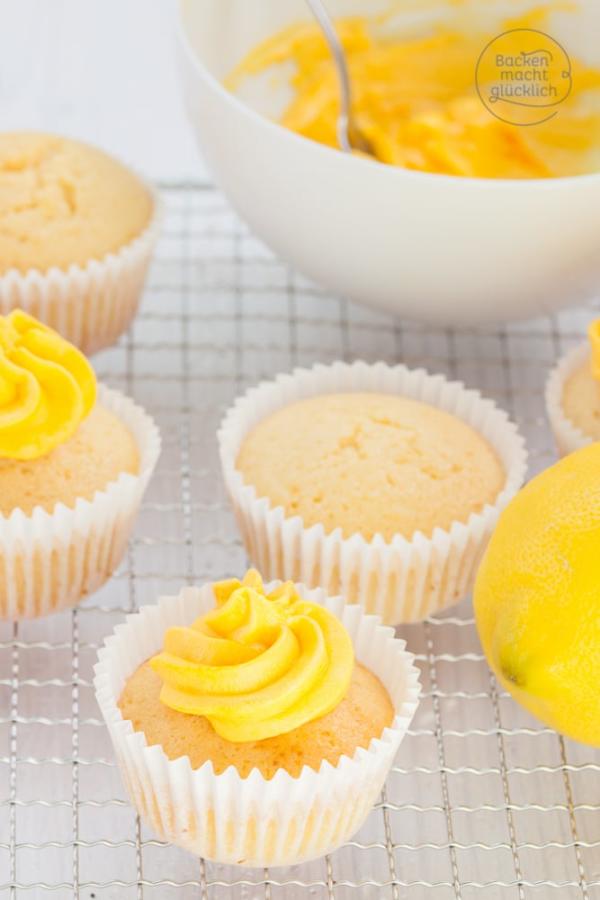 ZitronenCupcakes mit FrischkäseFrosting Backen macht glücklich