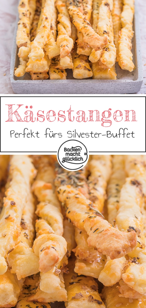 Diese selbstgemachten Käsestangen mit Mürbeteig sind das perfekte Fingerfood - am besten gleich nackbacken!.