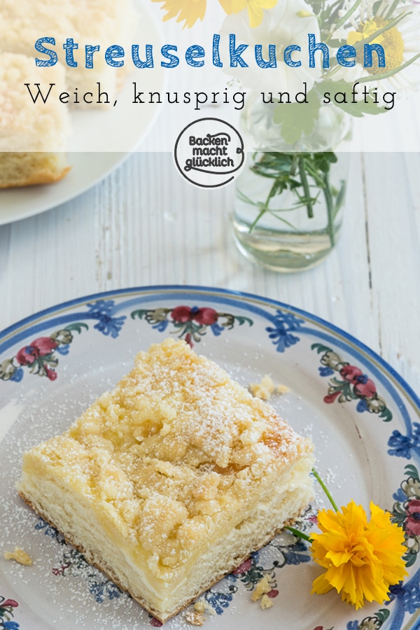 Einfaches Streuselkuchen-Rezept vom Blech: Knusprige Streusel & fluffiger Hefeteig sind eine perfekte Kombi!