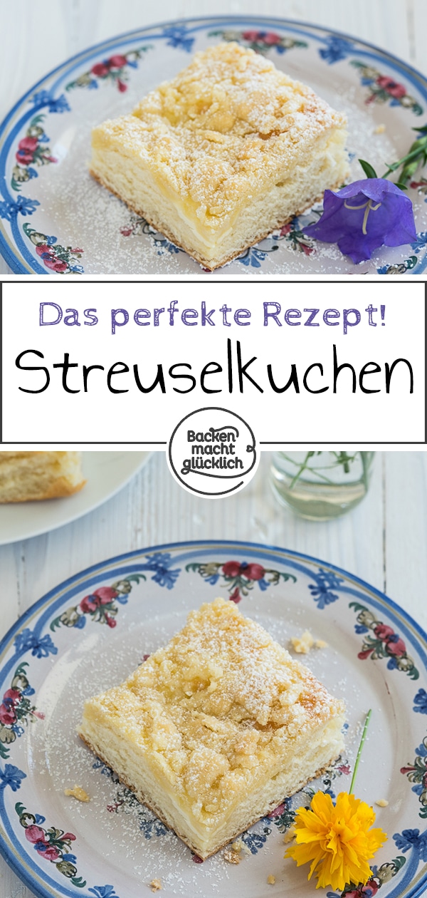 Einfaches Streuselkuchen-Rezept vom Blech: Knusprige Streusel & fluffiger Hefeteig sind eine perfekte Kombi!