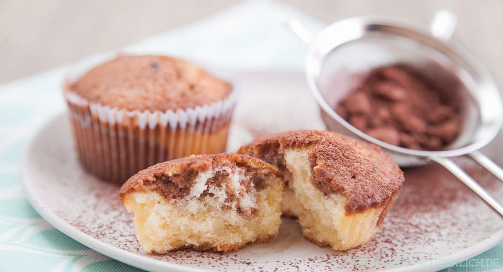 Einfaches Rezept für Marmor-Muffins | Backen macht glücklich