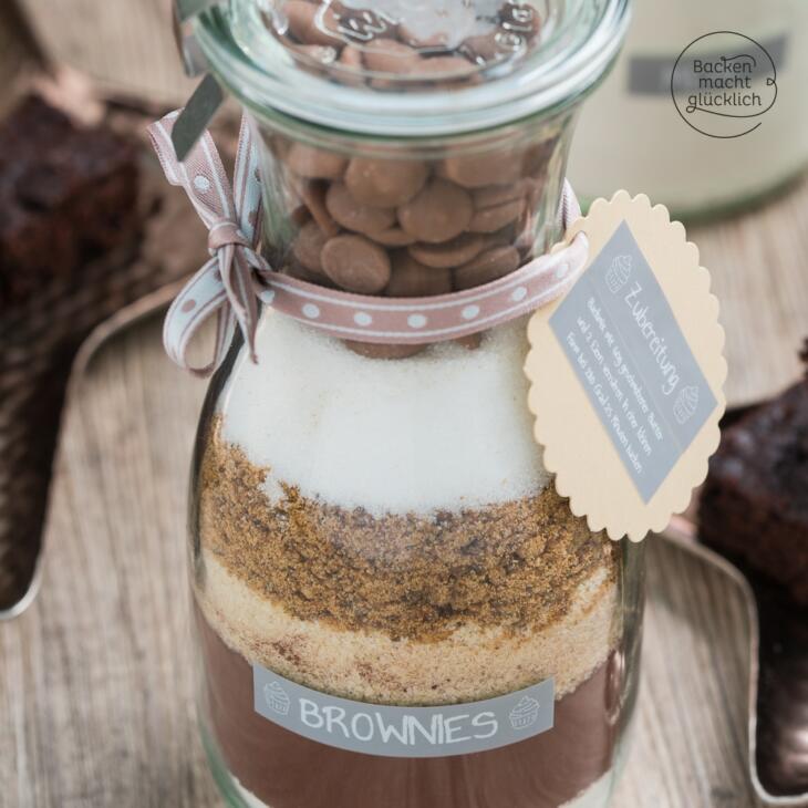 Brownie-Backmischung im Glas | Backen macht glücklich