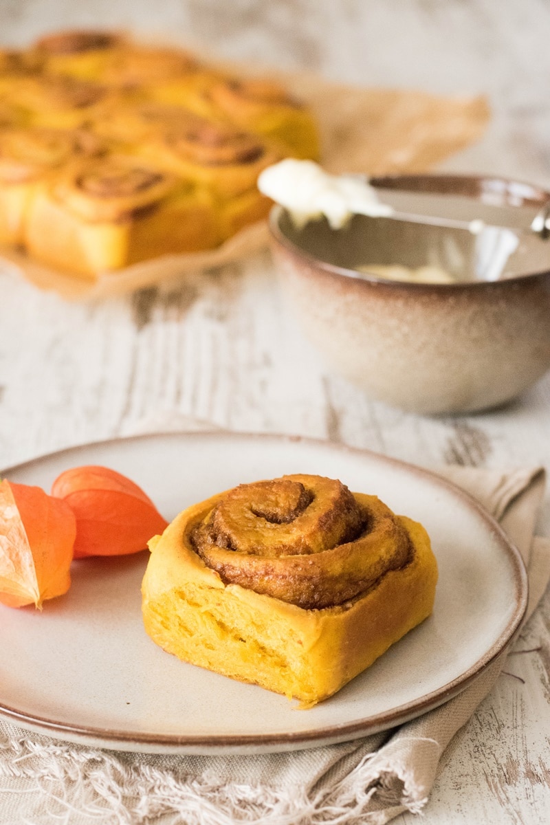 Zimtschnecken mit Kürbis