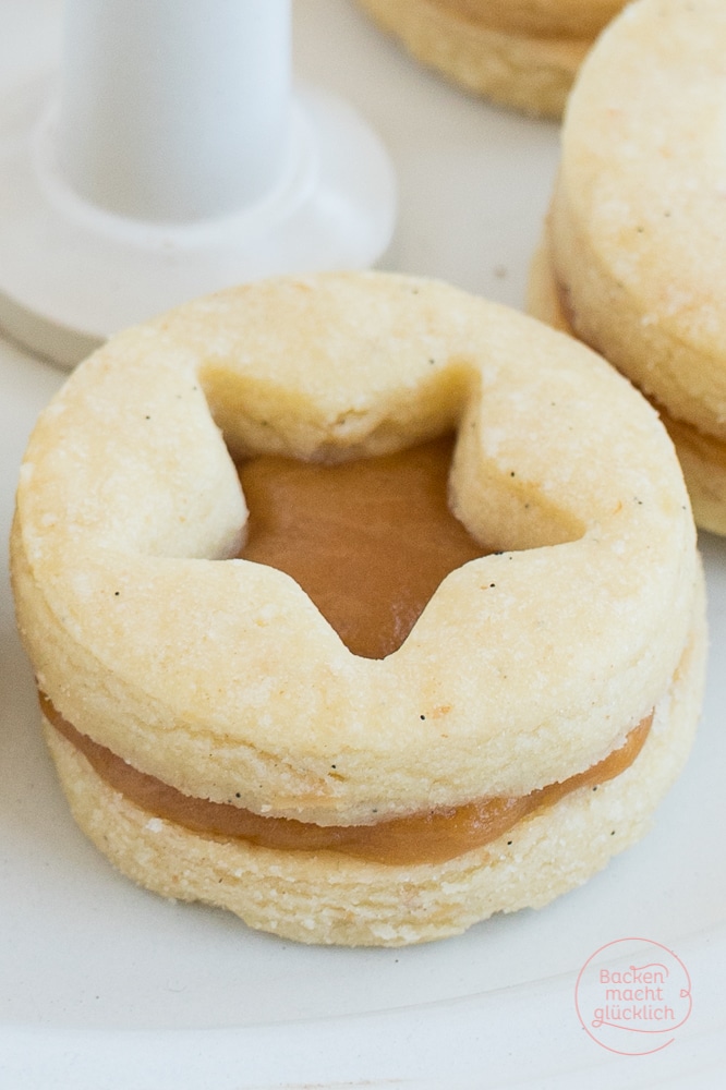 Plätzchen mit Karamellcreme