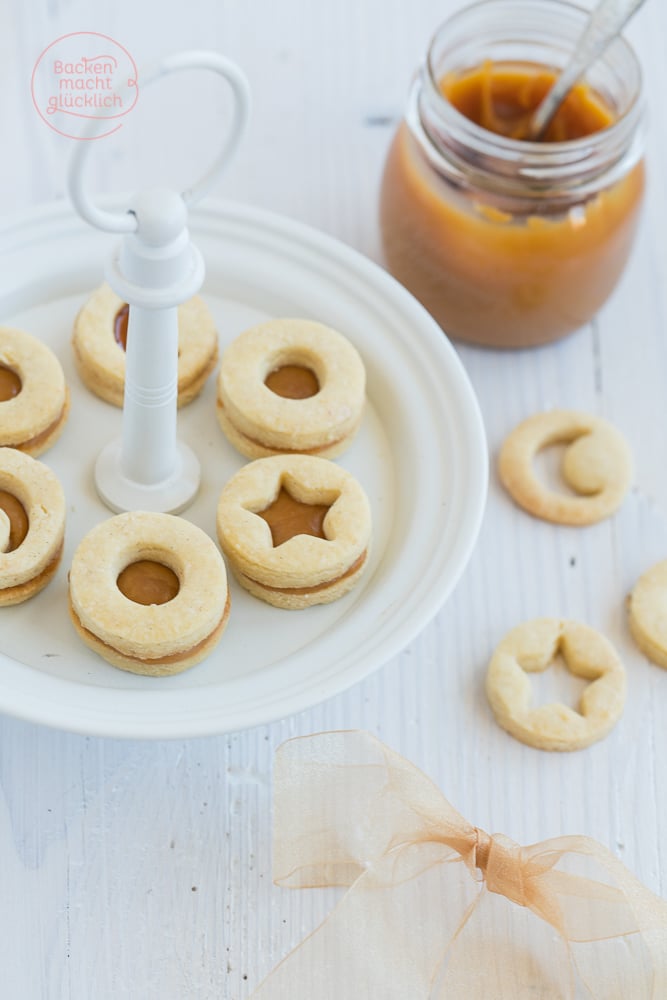 Plätzchen mit Karamellfüllung