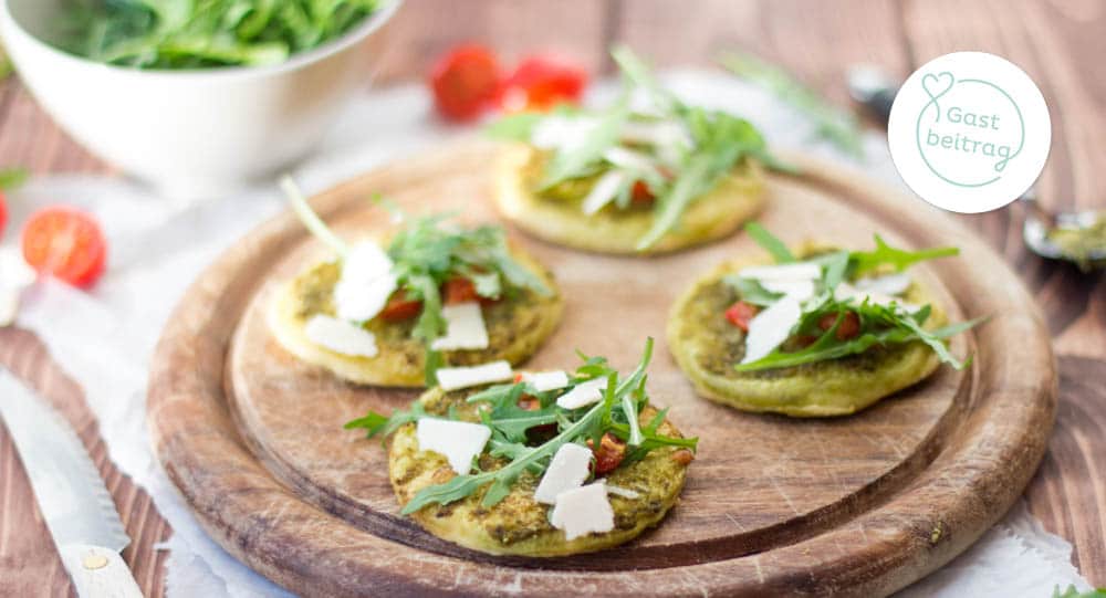 Vegetarische Mini-Pizzen