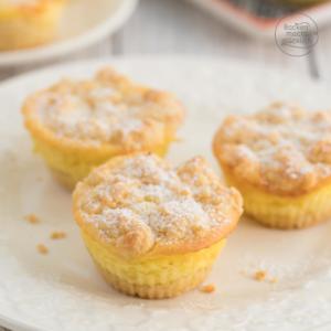 Käsekuchen Muffins mit Streusel